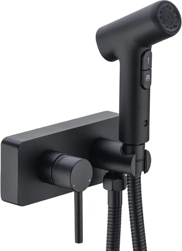 Pulverizador de bidé de mano de latón para inodoro caliente y frío, ajustable para tocador de baño, accesorio de grifo de bidé de montaje lateral,