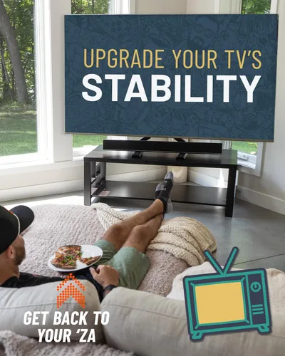 Miniatura 3 de ECHOGEAR Soporte de TV de repuesto premium para pantallas de 55"-86" - Pies en ángulo que proporcionan estabilidad universal para televisores QLED