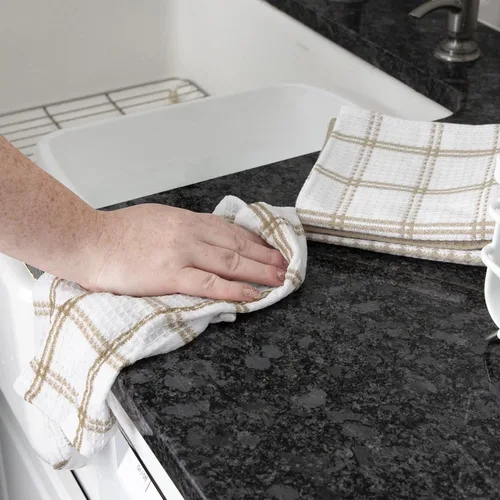 Miniatura 4 de T-Fal Paños de Cocina Premium con Textura de Waffle: Altamente Absorbentes, Súper Suaves y Duraderos - 100% Algodón, 12"x13" Toalla de Cocina Plana