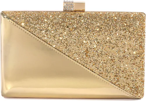 CARIEDO Bolso de mano brillante para mujer elegantes bolsas de noche con purpurina bolso de noche brillante para baile boda fiesta graduación novia