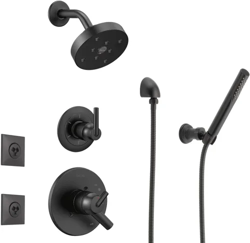 Miniatura 3 de Delta Faucet Trinsic - Kit de moldura de desviador de bronce frotado con aceite de 6 ajustes, kit de válvula de desviación, desviador de ducha