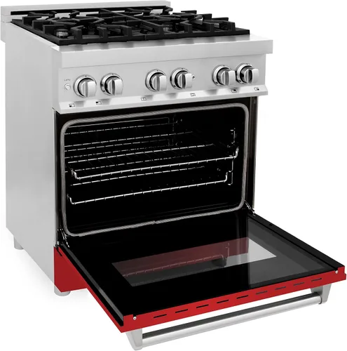 Miniatura 6 de ZLINE RA-RM-30 Rango de combustible dual Legacy de 30 pulgadas y 4.0 pies cúbicos con placa de gas de 4 quemadores y horno de convección eléctrico