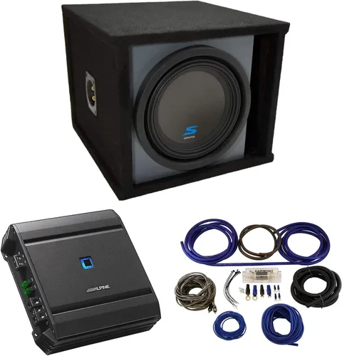 Miniatura 12 de American Sound Connection Estéreo universal para coche dual de 10 pulgadas Alpine Type S S-W10D2 Bundle con caja de subcaja portada pintable con Con