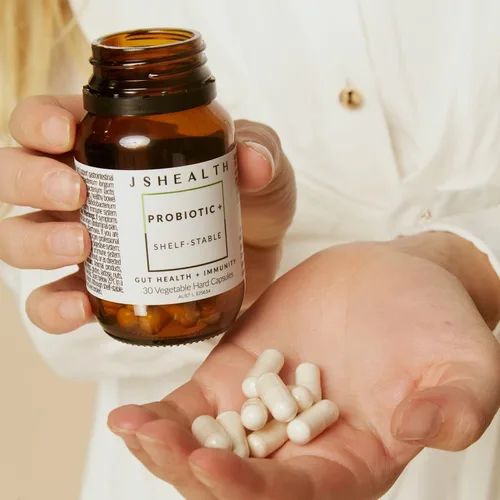 Miniatura 4 de JSHealth Suplemento probiótico multicepa. Fórmula avanzada para la salud intestinal con 5 cepas clínicamente estudiadas. Estable en el estante
