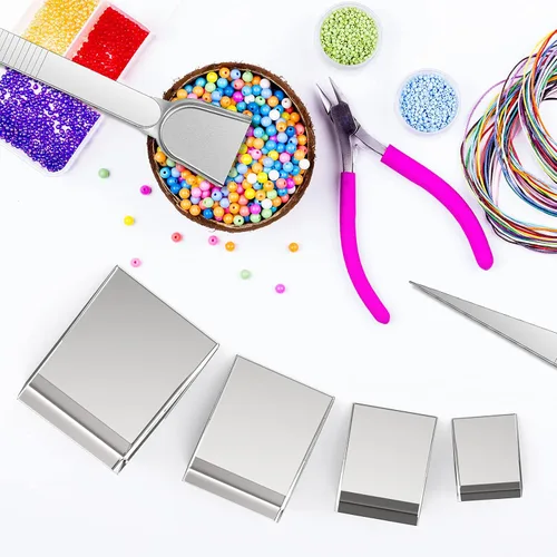 Miniatura 5 de Honoson Juego de 5 cucharadas de cuentas para manualidades, joyería artesanal, juego de cucharas de diamante con cucharas y mini pala, práctico