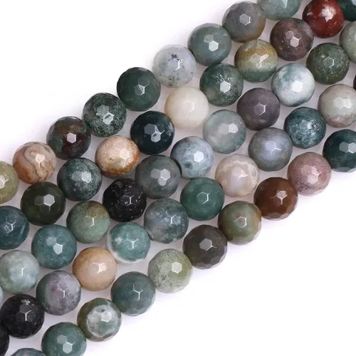 Miniatura 31 de GEM-Inside - Cuentas sueltas de cornalina roja naranja facetada de 0.236 pulgadas (0.236 in), cuentas de energía natural para hacer joyas, redondas