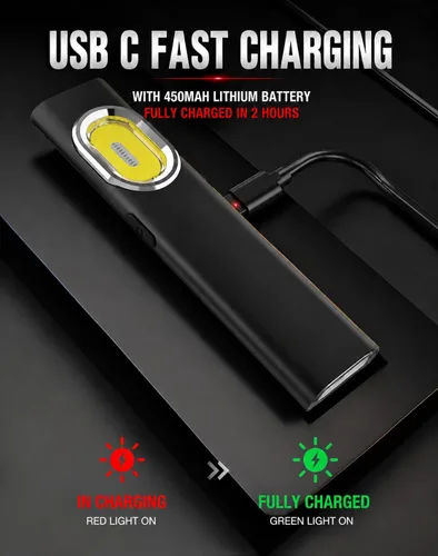 Miniatura 7 de Linterna EDC de bolsillo, linterna LED ultrafina de 0.315 in recargable, 600 lúmenes, 8 modos mini linterna para automóvil, hogar, campamento