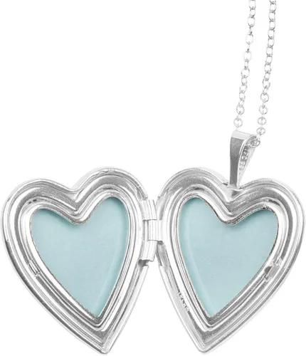 Miniatura 2 de Medallones en forma de corazón de plata fina, disponibles en varios tamaños y diseños adorables.