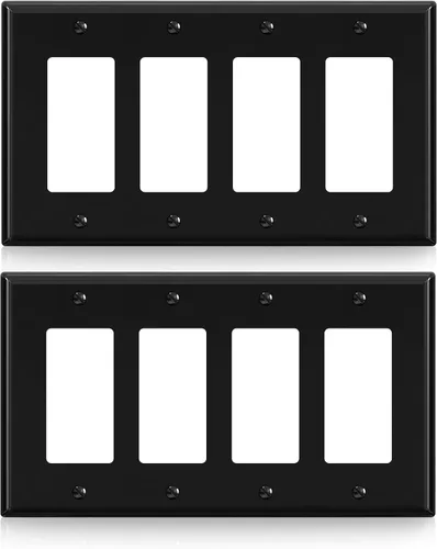 Miniatura 16 de ELEGRP Placas decorativas de pared de 3 posiciones, tamaño mediano 4.88" H x 6.75" L, cubierta frontal termoplástica irrompible para interruptor