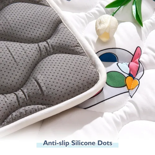 Miniatura 2 de Tapete de espuma de alta densidad para bebé, 47 x 47 pulgadas, grueso, de una pieza, cómodo y suave, antideslizante, lavable a máquina, tapete