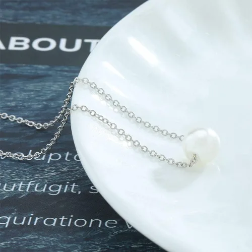Miniatura 7 de Olbye Back Necklace Pearl Backdrop Necklaces Body Chain Jewelry for Women and Girls Bridal Jewelry