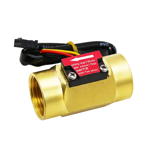 Miniatura 5 de Sensor de flujo de agua de rosca macho G1/2 pulgadas, interruptor de latón, efecto Hall, medidor de flujo líquido, contador BSP con sensor
