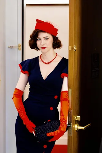 Miniatura 3 de Miusol Vestido de Noche Vintage con Cuello en V Profundo Estilo Naval para Mujer de Lápiz