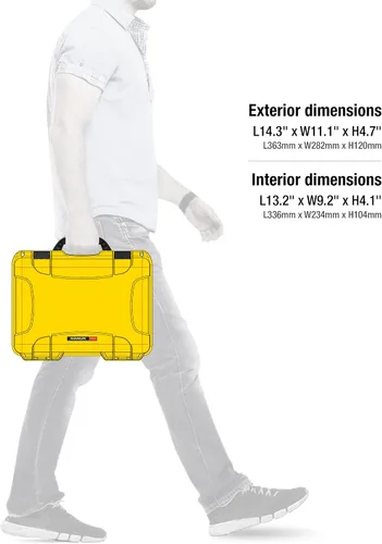 Miniatura 9 de NANUK 910 Estuche rígido impermeable con inserto de espuma para cuatro GoPro Hero 9 y 10 - Amarillo (910-4GOPH94)