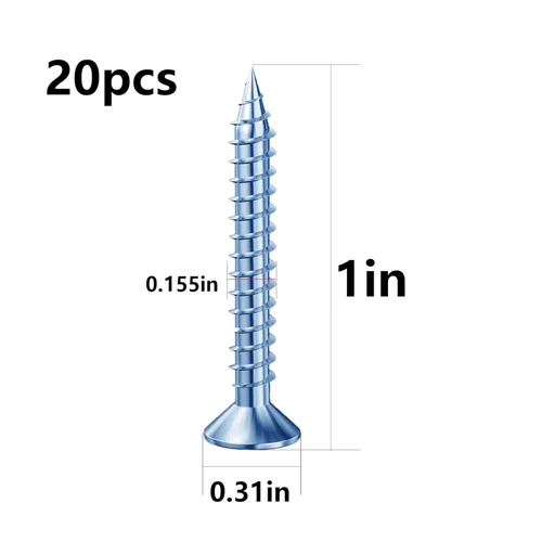 Miniatura 6 de Wensilon Kit de anclajes de pared de plástico para paneles de yeso con tornillos, kit de tornillos de hormigón, juego de anclaje de pared adecuado