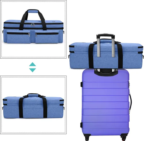 Miniatura 5 de Bolsa Luxja para transporte, de doble capa, compatible con máquinas y suministros de suajado Cricut Explore Air 2 y Maker