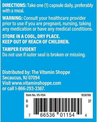 Miniatura 3 de The Vitamin Shoppe Ácido pantoténico 500 mg Vitamina B5 - Producción de energía y uñas de piel capilar Vitamina B esencial 100 cápsulas Belleza