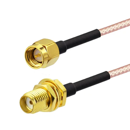 Miniatura 4 de BINGFU Cable de extensión de antena SMA macho RG316 para montaje en mamparo hembra de 3.3 ft, 3 pies, paquete de 2 unidades compatible con 4G LTE
