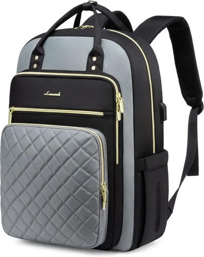 LOVEVOOK Mochila para computadora portátil para mujer, mochila para trabajo de viaje, bolsa de computadora para enfermera, profesora, bolsa de