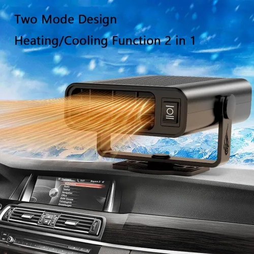 Miniatura 2 de CYDZSW Calentador de coche que se conecta al encendedor de cigarrillos 12 V 120 W, calentadores interiores portátiles 2 en 1 con calefacción