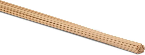Miniatura 16 de Woodpeckers - Cañas de madera, varillas de madera de 3/16 x 30,5 cm sin acabado de madera dura para manualidades y bricolaje, 500 piezas Paquete