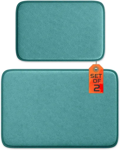 Miniatura 60 de Alfombra de baño de lujo – 1 pieza de alfombrilla de baño de espuma viscoelástica, antideslizante y ultrasuave, altamente absorbente, fácil