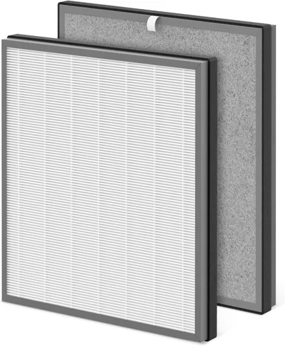 Paquete de 2 filtros de repuesto 3 en 1 HE402 mejorados para Shark HE400 HE401 HE402 HE405 4 ventiladores purificador de filtro de aire, filtración