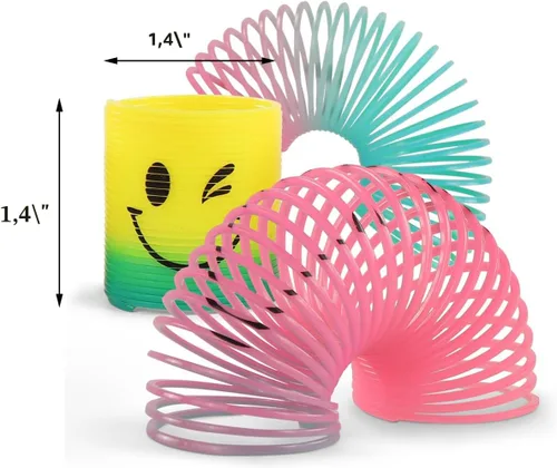Miniatura 3 de Paquete de 30 Resortes Mágicos Arcoíris Fidget Anti-Estrés, Mini Resortes Espiral, Juguetes al Granel para Recuerdos de Fiesta, Premio de Carnaval