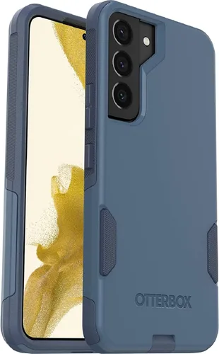 OtterBox Commuter Series - Funda para Samsung Galaxy S22 (solamente), embalaje no minorista, Rock Skip Way (azul)