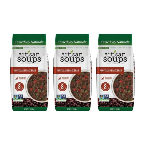 Miniatura 11 de Canterbury Naturals Mezcla de sopa artesanal, mezcla de sopa de fideos con pollo, sin OMG, hace 8 porciones, bolsa de 6.5 onzas (paquete de 3)