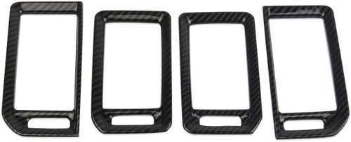 Miniatura 5 de Cubierta de ventilación de CA de salida de aire de fibra de carbono para consola central Nissan Frontier 2022-2024