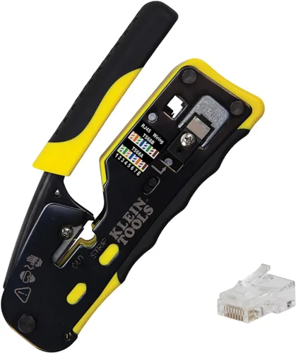 Miniatura 8 de Klein Tools Crimpadora modular de trinquete VDV226-110 + probador de cable LAN de red VDV526-100