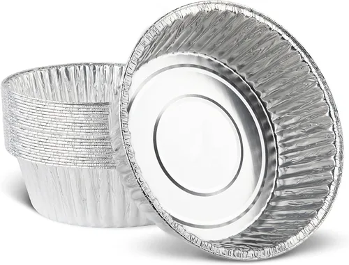 Miniatura 21 de PLASTICPRO - Sartén redonda de aluminio desechable de 7 pulgadas, apta para congelador y horno - Para hornear, cocinar, almacenamiento, asar