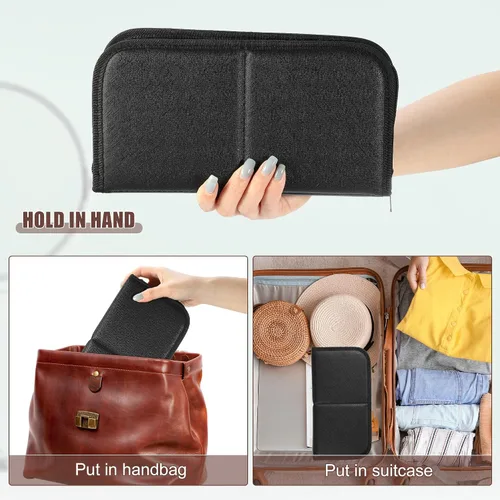 Miniatura 6 de VOCOSTE Soporte plegable para brochas de maquillaje, 23 bolsillos, organizador de brochas de maquillaje, bolsa de viaje para brochas de maquillaje