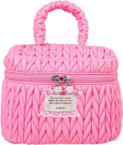 Miniatura 15 de Bolsa de maquillaje de cuerda de cáñamo, bolsa de maquillaje grande para mujeres, bolsa organizadora de nailon, bolsa de aseo de viaje, 6-verde