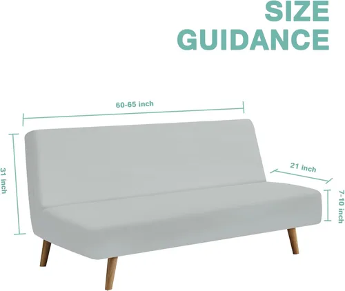 Miniatura 5 de Luv4babe Funda impermeable para sofá cama sin brazos, a prueba de fugas y resistente a los arañazos y a los arañazos, protector de sofá para niños