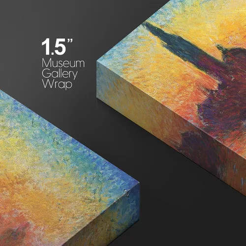 Miniatura 107 de wall26 Prado con álamos por Claude Monet - Arte moderno impresionista, arte en lienzo para el hogar, 12 x 18 pulgadas