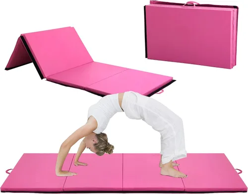 Miniatura 11 de BLKMTY Gymnastics Mats, Folding Exercise Mat Gym Yoga Aerobics Fitness Mats Kids' Gymnastics Tumbling Mat with Carrying Handles for Home Gym