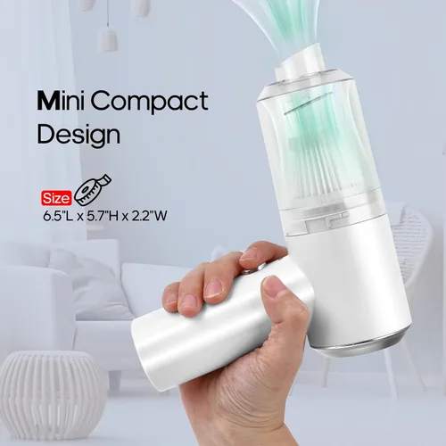 Miniatura 2 de Auloea Mini aspiradora de coche (4500 pa), portátil, inalámbrico, recargable, pequeña aspiradora de mano, aspiradora de mano para teclado y laptop