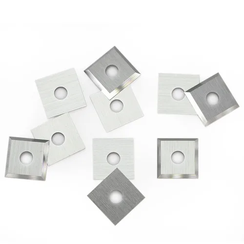 Miniatura 5 de 0.472 in Plaza Carburo Insertos Cortadores Cuchillos Cuchillos Cuchillos 12 × 12 × 0.059 in-35 ° para carpintería espiral/cepillo helicoidal Cabezal