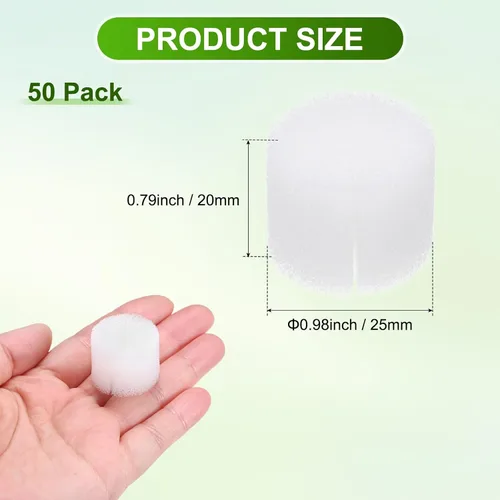 Miniatura 3 de M METERXITY Paquete de 50 esponjas hidropónicas, esponjas cilíndricas de medio de cultivo de 0.98 pulgadas para plantar herramientas de jardinería