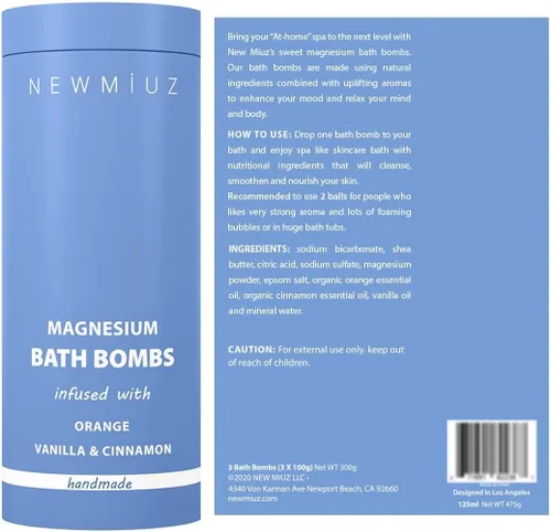 Miniatura 7 de Bombas de baño de magnesio después del entrenamiento, recuperación de dolores musculares, tensión, sal de Epsom, baño de burbujas de lujo, spa