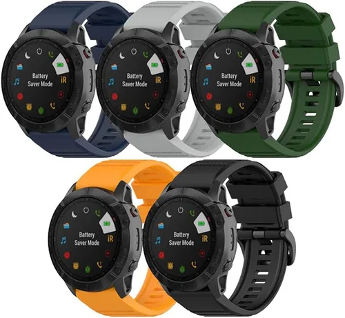 Compatible con Garmin Fenix 6X, correa de silicona de 0.86 pulgadas de ancho, repuesto para Garmin Fenix 6X/fenix 6X pro/Fenix 6X Sapphire/Fenix
