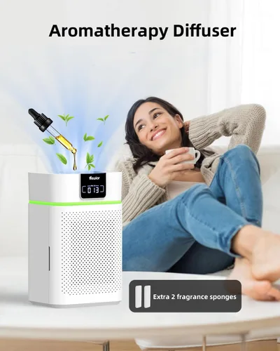 Miniatura 8 de Purificador de aire para habitación grande del hogar, purificador de aire HEPA VEWIOR para dormitorio cubre hasta 1800ft² con difusor de aceites