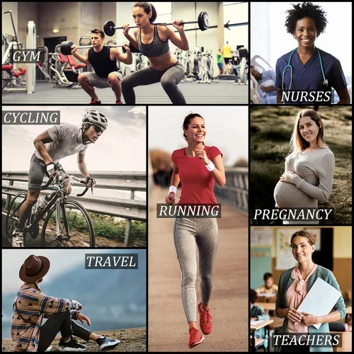 Miniatura 6 de CHARMKING Calcetines de compresión para mujeres y hombres, 6 pares de calcetines atléticos de tobillo de 15-20 mmHg, ideales para entrenamiento