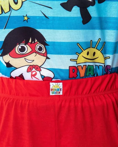 Miniatura 6 de Komar Kids Ryans World Boys Wow Ryan and Combo Panda Shirt Pants and Shorts 3 Piece Pajama Set