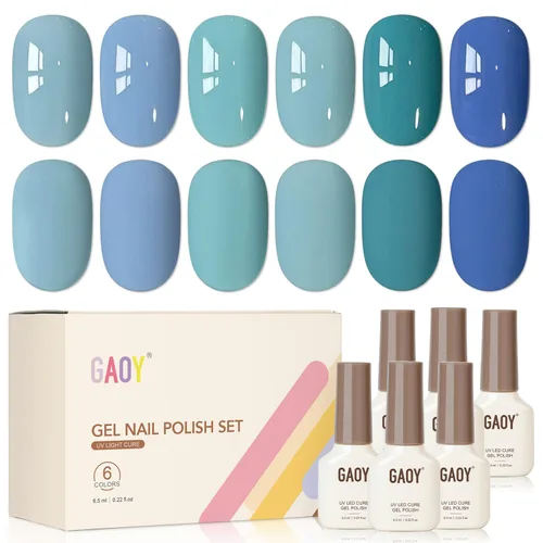 Miniatura 35 de GAOY Berry Collection - Esmalte de uñas en gel, color rosa intenso, borgoña, rojo, cereza y magenta, kit de esmalte de uñas para manicura de salón