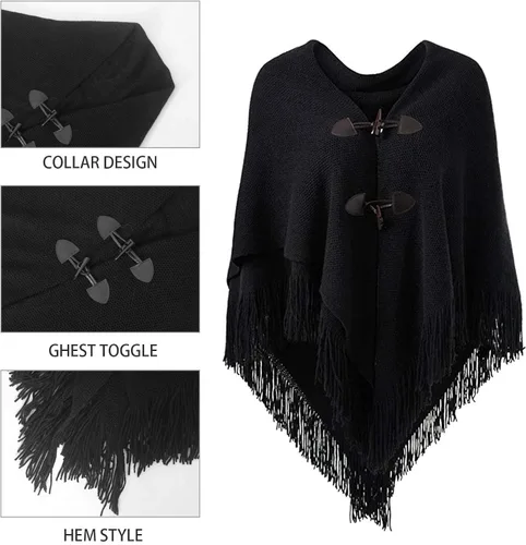 Miniatura 5 de MissShorthair Ponchos cálidos de invierno para mujer