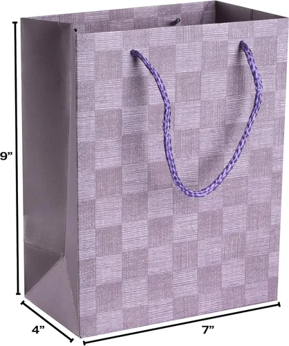 Miniatura 3 de Hammont Bolsas de regalo de boda para dama de honor, recuerdos de fiesta de diseño a cuadros, paquete de 12 bolsas de regalo estampadas con papel