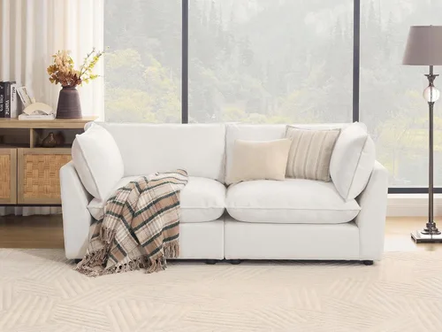 Miniatura 40 de Iroomy Oversized Modular Sectional Sofa, Chenille Cloud Couch, Deep Comfy Seat, 4-Seater Sofas, Couches, Living Room, Beige